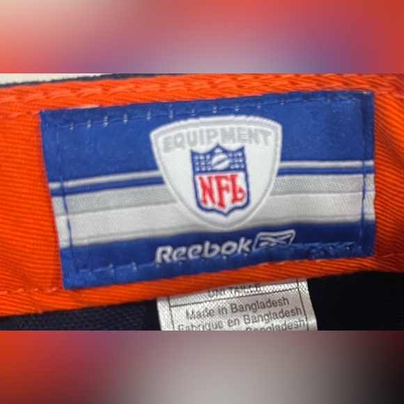 Denver Broncos NFL Reebok Baseball Cap Hat Adult Strapback Blue Orange White - Picture 6 of 8